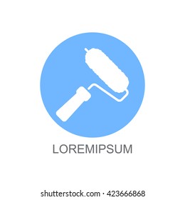 Web line icon. Roller for painting, paint roller