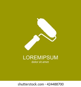 Web line icon. Roller for painting, paint roller