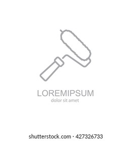 Web line icon. Roller for painting, paint roller