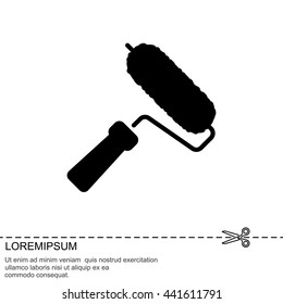 Web line icon. Roller for painting, paint roller