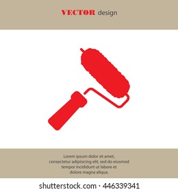 Web line icon. Roller for painting, paint roller
