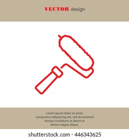 Web line icon. Roller for painting, paint roller
