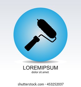 Web line icon. Roller for painting, paint roller