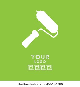 Web line icon. Roller for painting, paint roller