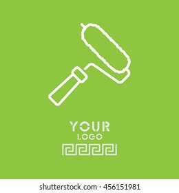 Web line icon. Roller for painting, paint roller
