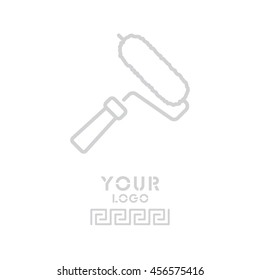 Web line icon. Roller for painting, paint roller