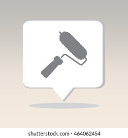 Web line icon. Roller for painting, paint roller
