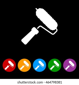 Web line icon. Roller for painting, paint roller