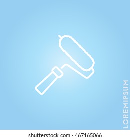 Web line icon. Roller for painting, paint roller
