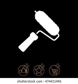 Web line icon. Roller for painting, paint roller