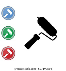 Web line icon. Roller for painting, paint roller