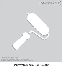 Web line icon. Roller for painting, paint roller
