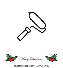 Web line icon. Roller for painting, paint roller