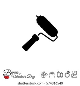 Web line icon. Roller for painting, paint roller