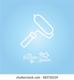 Web line icon. Roller for painting, paint roller