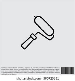 Web line icon. Roller for painting, paint roller
