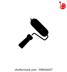 Web line icon. Roller for painting, paint roller
