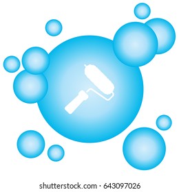 Web line icon. Roller for painting, paint roller