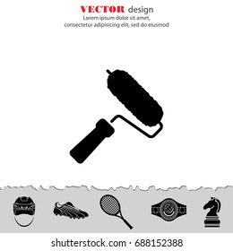 Web line icon. Roller for painting, paint roller
