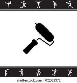 Web line icon. Roller for painting, paint roller