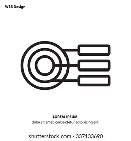 Web line icon -?? round diagrams, business  graph 