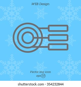 Web line icon. round diagrams, business  graph 
