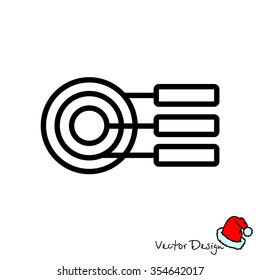 Web line icon. round diagrams, business  graph 