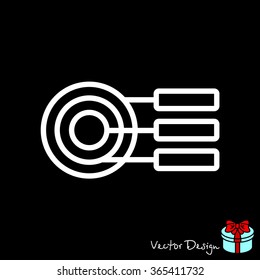 Web line icon. round diagrams, business  graph 
