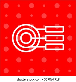Web line icon. round diagrams, business  graph 