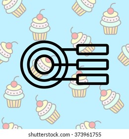 Web line icon. round diagrams, business  graph 