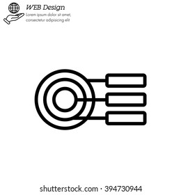 Web line icon. round diagrams, business  graph 