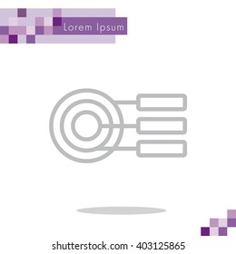 Web line icon. round diagrams, business  graph 