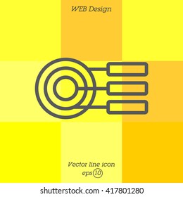Web line icon. round diagrams, business  graph 