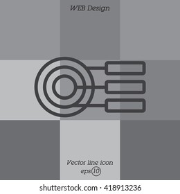 Web line icon. round diagrams, business  graph 