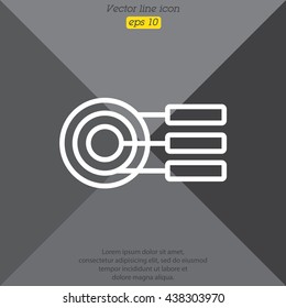 Web line icon. round diagrams, business  graph 