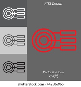 Web line icon. round diagrams, business  graph 
