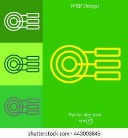 Web line icon. round diagrams, business  graph 