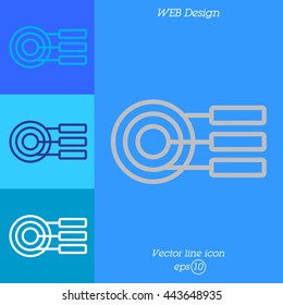 Web line icon. round diagrams, business  graph 