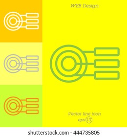 Web line icon. round diagrams, business  graph 