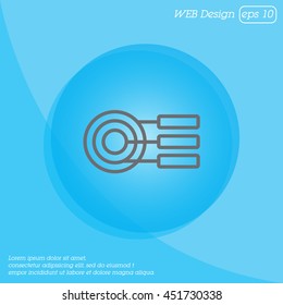 Web line icon. round diagrams, business  graph 