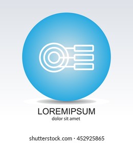 Web line icon. round diagrams, business  graph 
