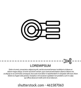 Web line icon. round diagrams, business  graph 