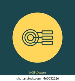 Web line icon. round diagrams, business  graph 