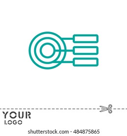 Web line icon. round diagrams, business  graph 