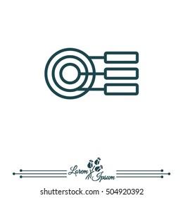 Web line icon. round diagrams, business  graph 