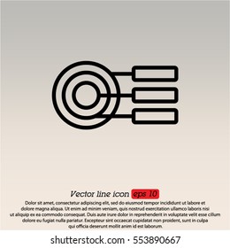 Web line icon. round diagrams, business  graph 