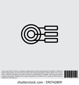 Web line icon. round diagrams, business  graph 