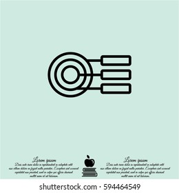 Web line icon. round diagrams, business  graph 