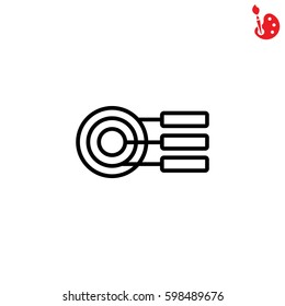 Web line icon. round diagrams, business  graph 