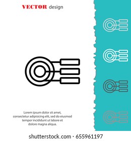 Web line icon. round diagrams, business  graph 